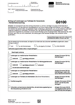 Vorschau Dokument "G0100 Rehabilitationsantrag"